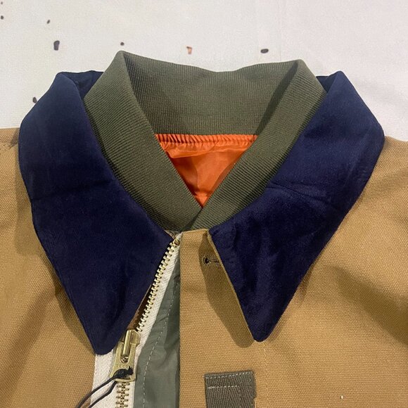 Carhartt x Sacai Deconstructed Jacket Beige - Picture 2 of 13